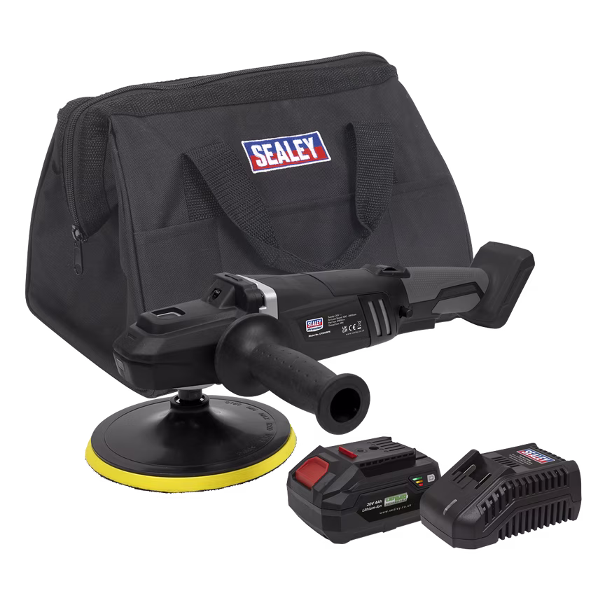Sealey Brushless Rotary Polisher Kit 180mm 20V 4AH SV20 Series