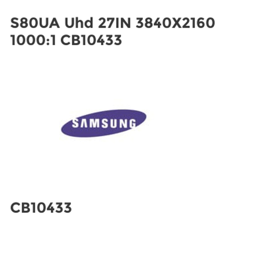 Samsung S80UA Uhd 27IN 3840X2160 1000:1 CB10433