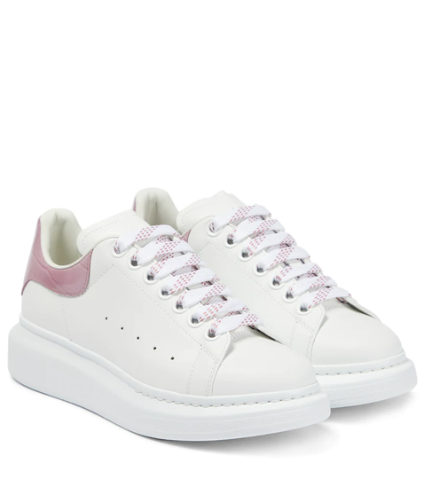 Oversized embossed leather sneakers