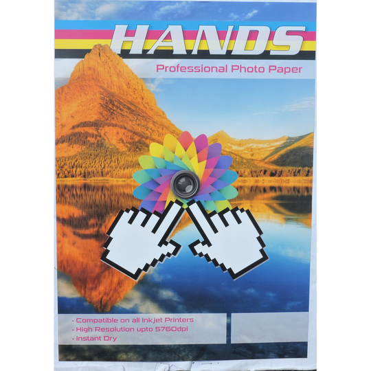 (20 Sheets) A4 160gsm Hands Double Sided Laser Gloss Photo Paper
