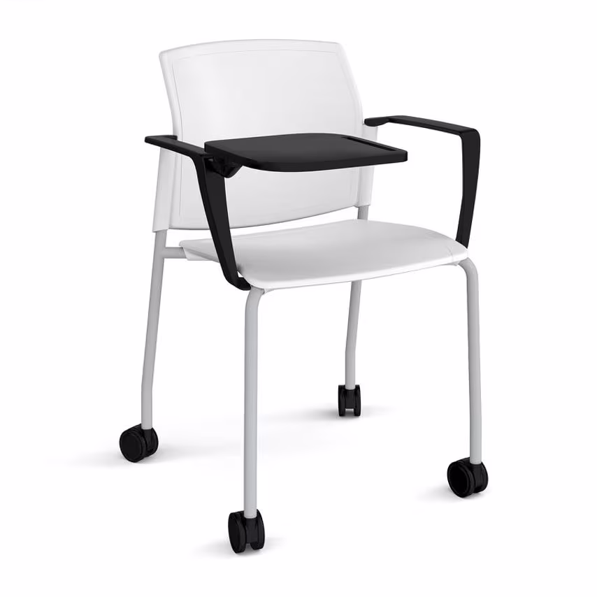 Dams MTO Santana 4 Leg Mobile Chair with Plastic Seat and Back, Grey Frame with