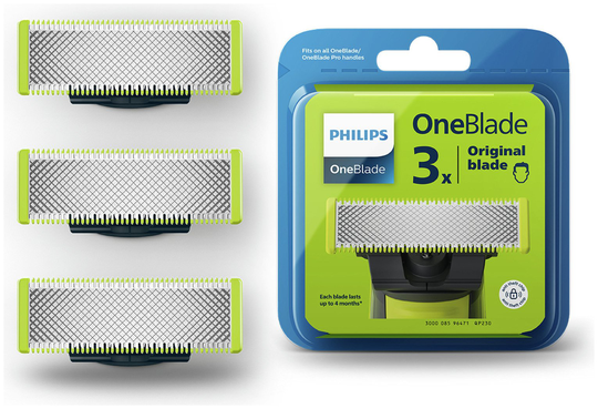 Philips OneBlade Replacement Blades for Face 3 Pack QP230/50