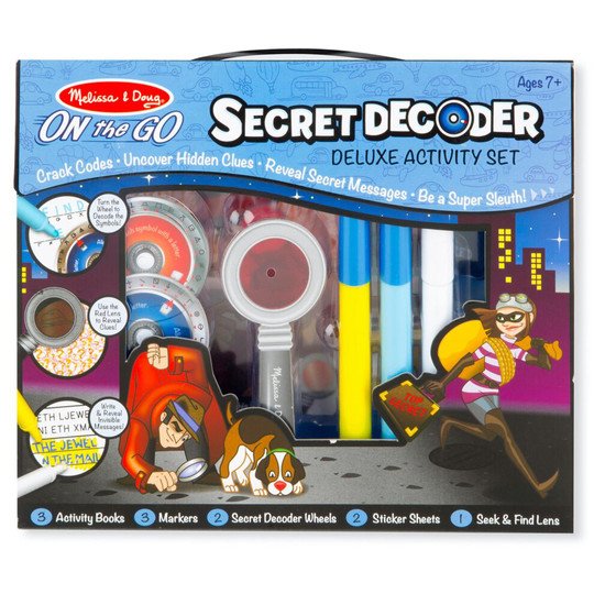 Melissa & Doug On the Go Secret Decoder Deluxe Activity Set and Super Sleuth Toy