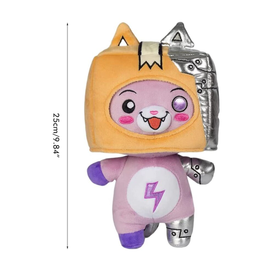 (Robot Carton Fox) Lankybox Merch Boxy Robot Plush Toy with LED Light Cat Fox Cloud Cartoon Anime Figure Soft Stuffed Doll Throw Pillow Christmas Birt
