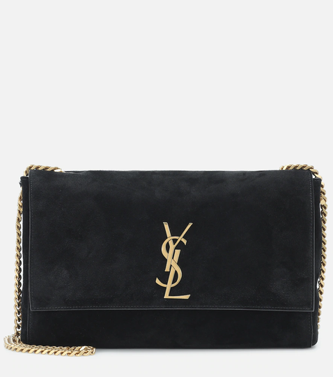 Kate reversible suede and leather shoulder bag
