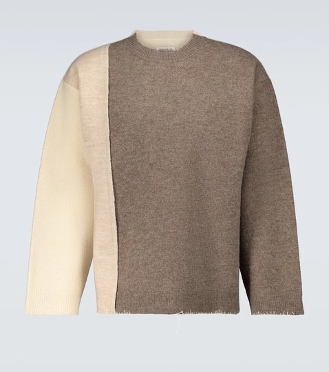 Wool colorblocked sweater