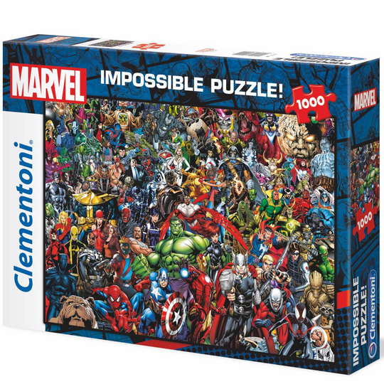 Clementoni 39411 Clementoni-39411-Impossible Puzzle-Marvel-1000 Pieces, Multi-Colour