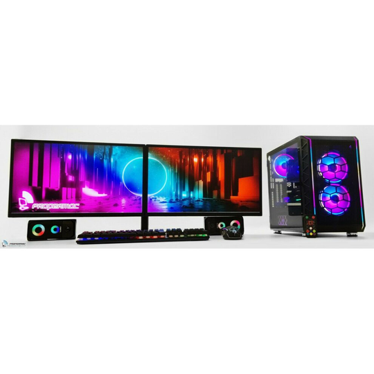 Gaming PC Dual Screen Bundle i7 480 SSD 1TB 16GB Ram GTX 1650