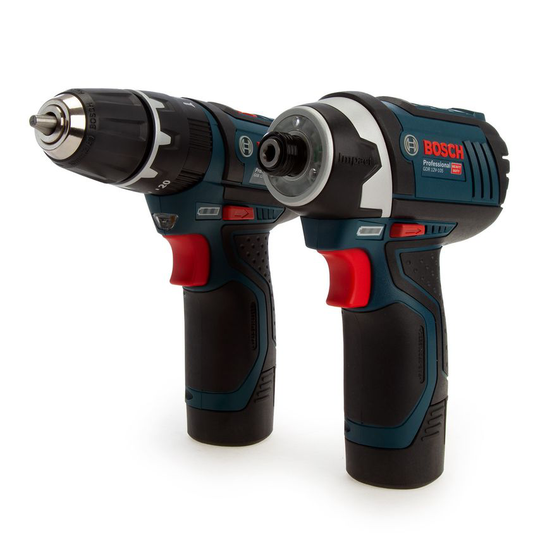 Bosch Twin Pack - GSB 12V-15 Combi Drill + GDR 12V-105 Impact Driver (2 x 2.0AH