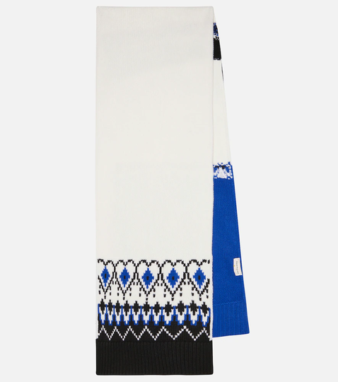 Jacquard wool scarf