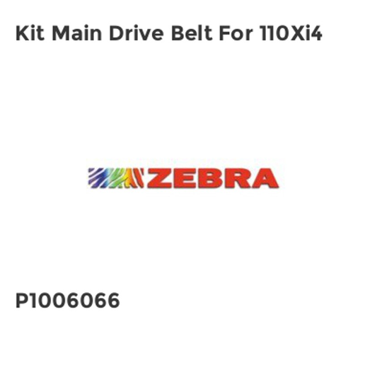 Zebra Kit Main Drive Belt For 110Xi4- you get 7