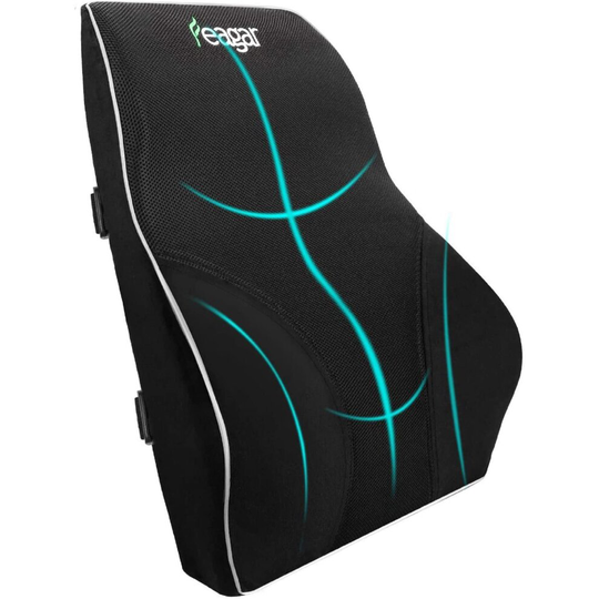 Feagar Lumbar Pillows Back Support Cushions Memory Foam Pillows for Car Seat Office Chair Home Sofa or Couch, Low Back Pillow Chair Cushions