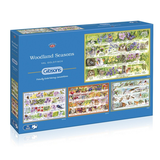Gibsons Woodland Seasons Jigsaw Puzzle, 4x500 piece