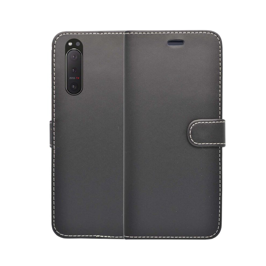 (Black) For Sony Xperia 5 II Wallet Wallet Flip PU Leather Pouch Case Cover