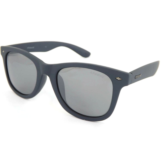 Polaroid Polarized Sunglasses Solid Blue / Grey Silver Flash Mirror PLD1016 MY7