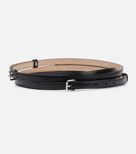 Double leather belt