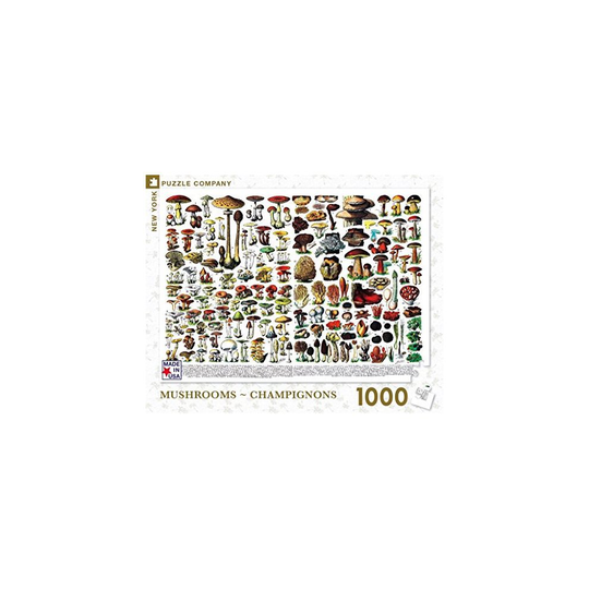 New York Puzzle Company Mushrooms ~ Champignons 1000 Piece Jigsaw Puzzle