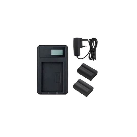 Mains Battery Charger and 2 Batteries For Canon MV650i Camcorder