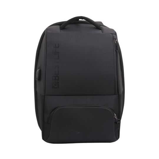 BestLife 15.6 Inch Neoton Laptop Backpack with USB Connector BB-3401BK-1-15.6