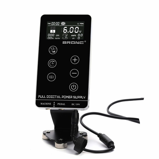 BRONC Professional Tattoo Power Supply Touch Screen Digital LCD for Tattoo Machines