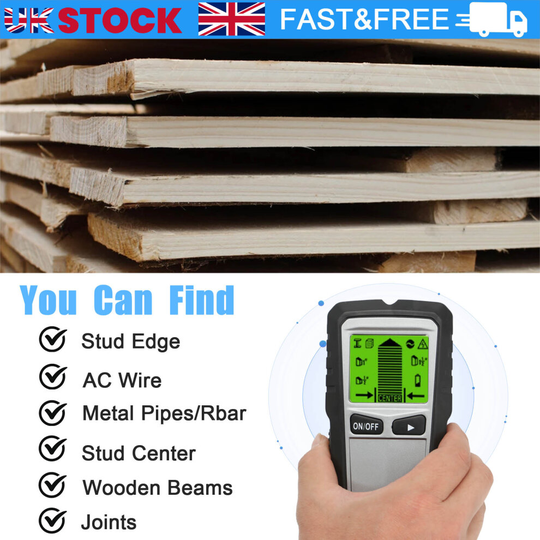 5in1 Electric Detector Wall Metal Test Sensor Wire Stud Finder Cable