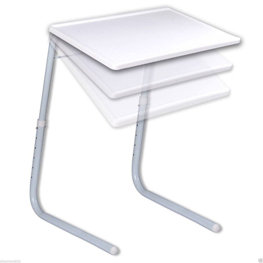 Portable Adjustable Folding Table Mate Tv Dinner Laptop Travelling Bed Tray Desk