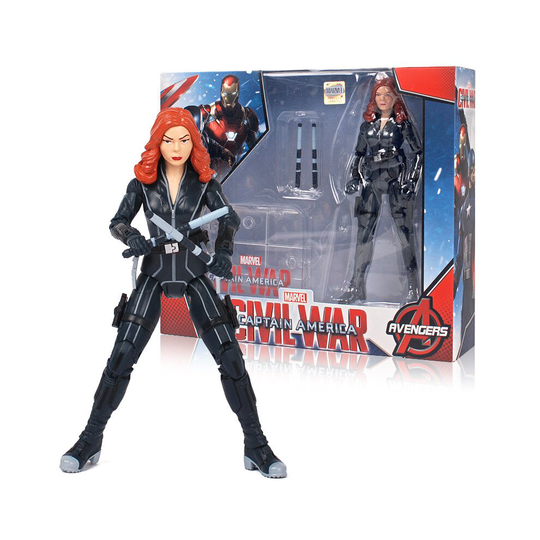 (Black Widow) Marvel's Avengers Series Hulk Spiderman Hawkeye Model Bracket Toy Gift