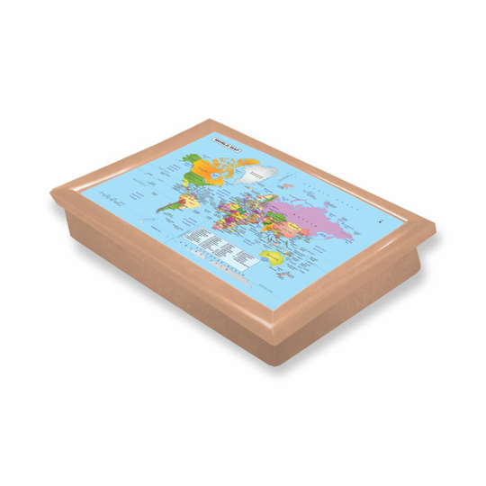 (World Map) Laptray Cushion Bean Bag Lap Tray Food Serving