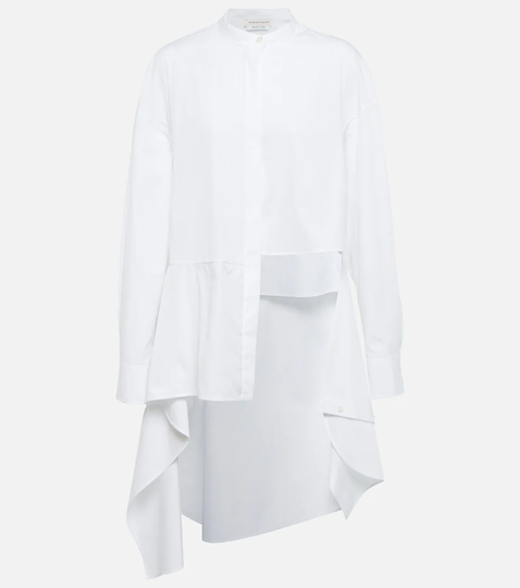 Asymmetric cotton shirt