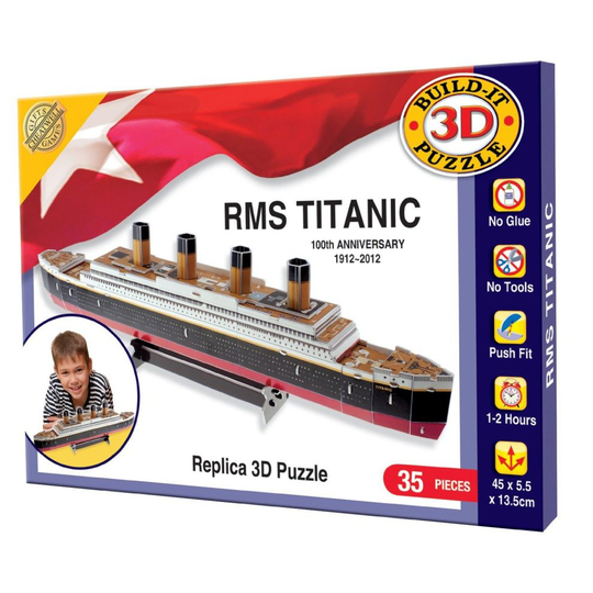 Build Your Own 3d Puzzle Model Kit - Rms Titanic (35 Pieces)