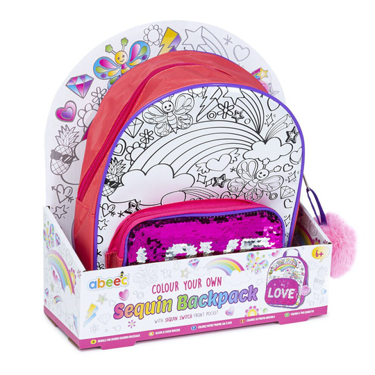 Colour Your Own Sequin Backpack