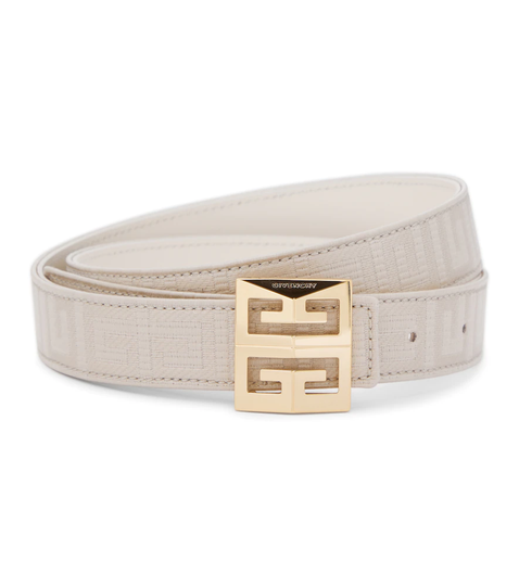 4G reversible canvas and leather belt