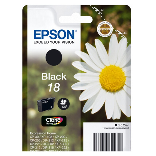 Epson Epson 18 Daisy Black Standard Capacity Ink Cartridge 5ml - C13T18014012