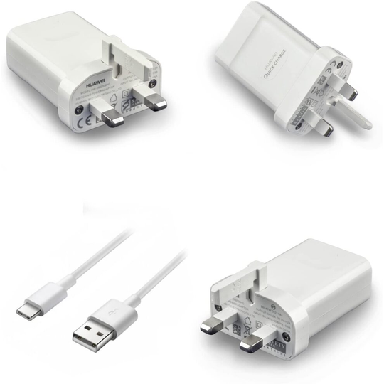 HUAWEI Mains Wall Charger Quick Charge 5V/9V 2.0A fits P9, Nexus 6P, Honor 8, P9 Plus, Honor Note 8, Honor V8 with USB Type C Data Sync Charge Cable