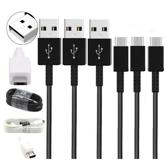 3 X USB Power Cable for Amazon Kindle, Kindle Fire, Fire HD Tablets - Replacement Charging Micro Lead Power
