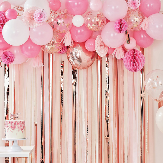 Ginger Ray Blush And Peach Balloon And Fan