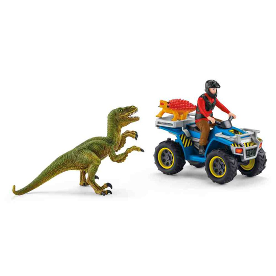 Schleich Quad escape from Velociraptor dinosaurs play set