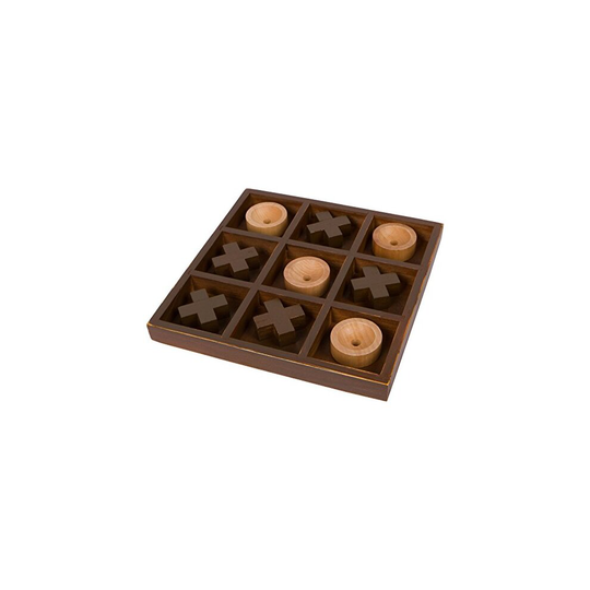 Trademark Innovations 10" Wooden Tic Tac Toe Desk Top Table Decor Game