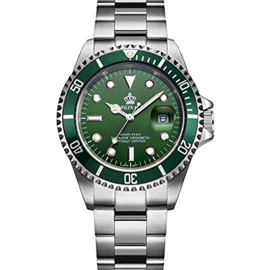 (Green) Mens Homage Watch Silver Man Smart Watches Designer Gift Present Green Black Red Blue