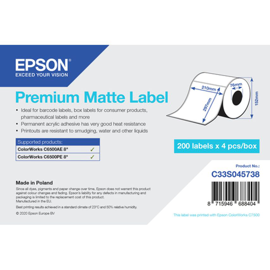 Epson Premium Matte Label Die Cutroll- you get 4