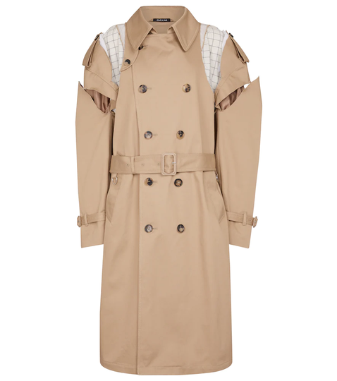 Deconstructed cotton trench coat