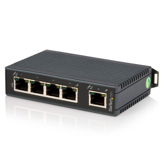 StarTech.com 5-Port Industrial Ethernet Switch - DIN Rail Mountable