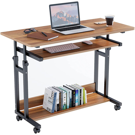(Walnut Brown ) Dripex Computer Desk Mobile, Portable Office Desk