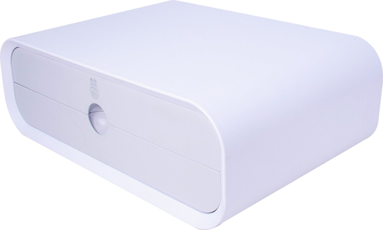 Home Office 2 Drawer Screen Stand Desk Tidy Organiser