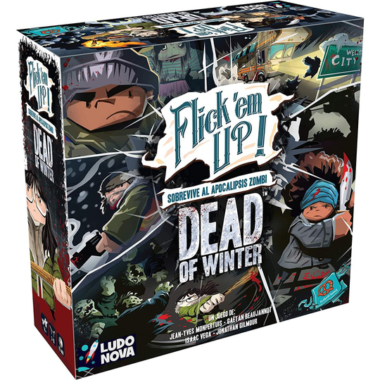 Ludonova-Flick'em Up Dead of Winter Board Game for 2-4 Players, 14+ (LDNV140001), Assorted Colour/Model
