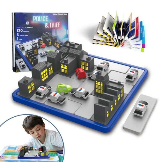 Smart Games IQ Logic Game for Kids Brain Teaser Police & Thief