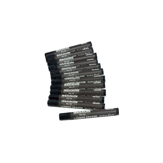 Dixon 49400 Lumber Marking Crayons, Black, 12-Pack