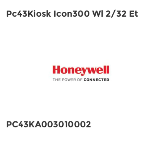 Honeywell Pc43Kiosk Icon300 Wl 2/32 Et