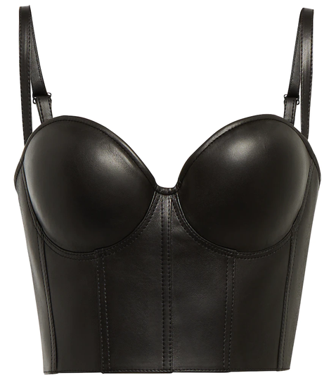 Leather crop top