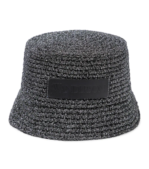 Knitted cotton-blend bucket hat